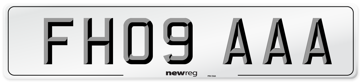 FH09 AAA Number Plate from New Reg